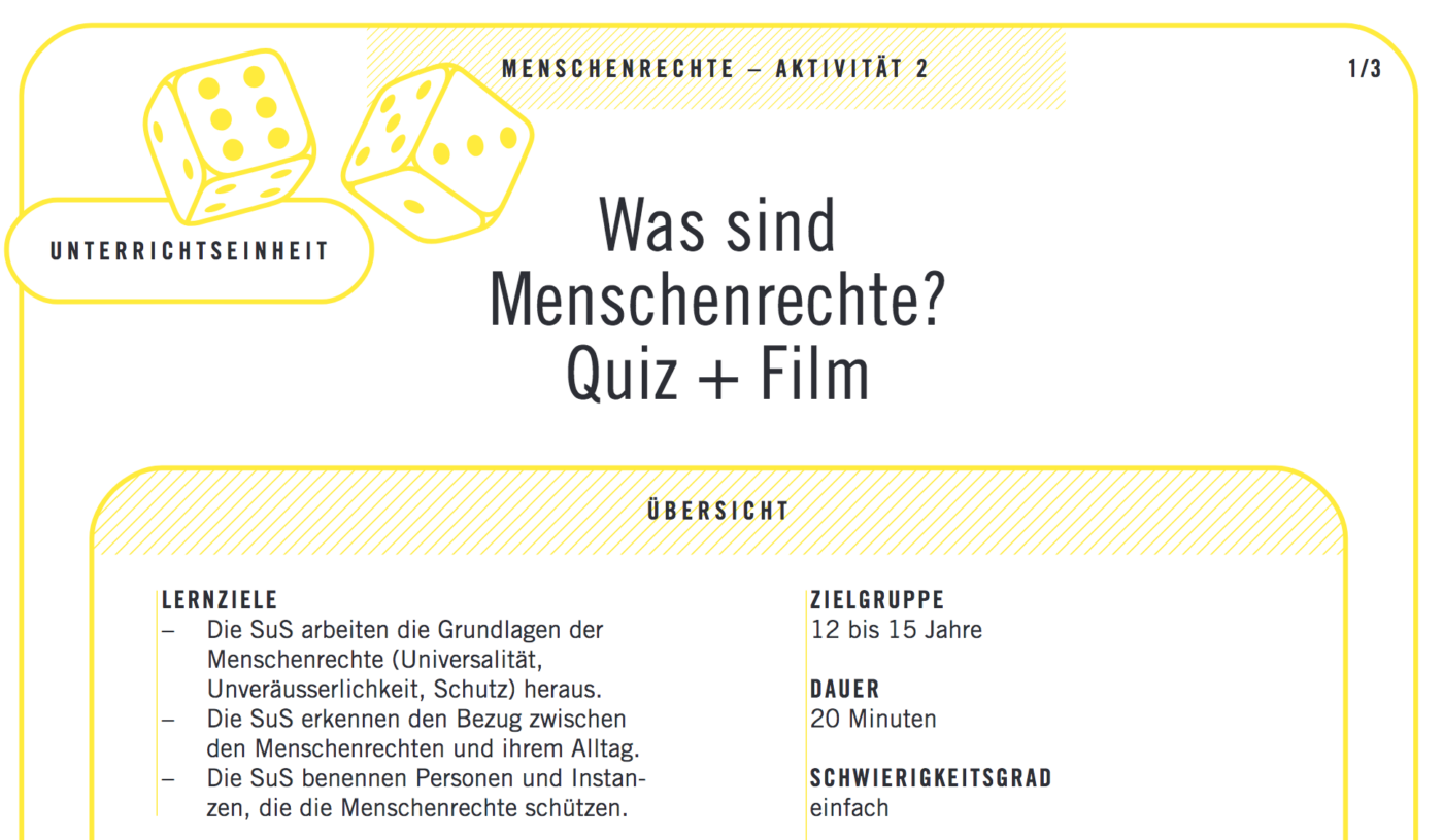 Menschrechte Quiz